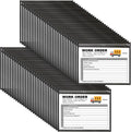 Yunsailing 80 Pack Dry Erase Pockets Job Ticket Holders Black Clear Reusable Dry Erase Shop Order Holder Plastic Ticket Pocket Protector Sleeves for Work Office Organization(12.5'' X 10'',Horizontal)