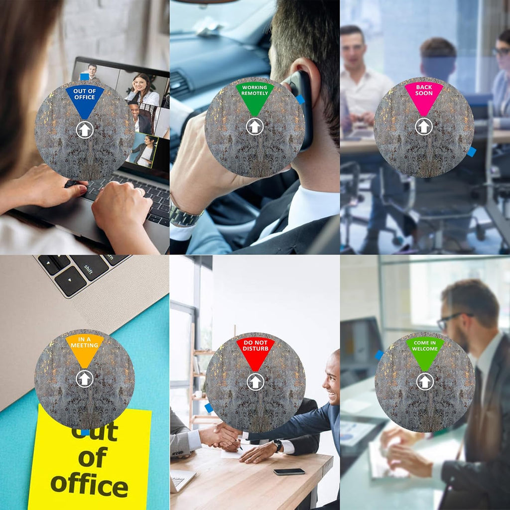 Privacy Door Sign, Do Not Disturb/Come in Welcome/Out of Office/in a Meeting/Back Soon/Working Remotely Sign, That Lets Others Know Whether You're Available Or Not For Office (6inch, Vintage)