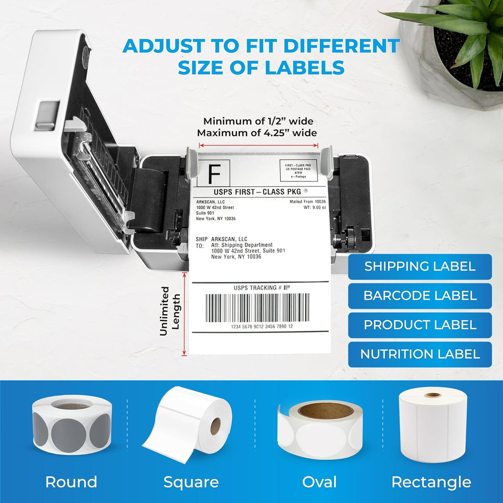 3044C-WF 300 DPI WiFi Shipping Label Printer Label Design Software on Windows, Print Wireless on Windows iPhone/iPad Mac Android UPS FedEx Ebay Shopify Shipstation Fanfold Direct Label