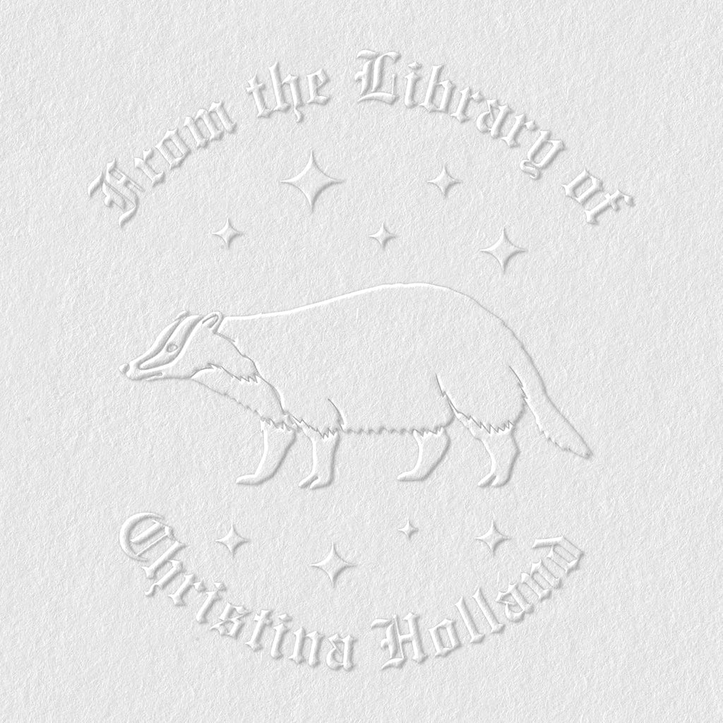 from The Library of Embossers & Stamps for Fantasy Book Readers | Custom Embosser | Custom Stamp | Ex Libris | Elevate Your Fantasy Collection of Stories and Novels (Design 8, Embosser)