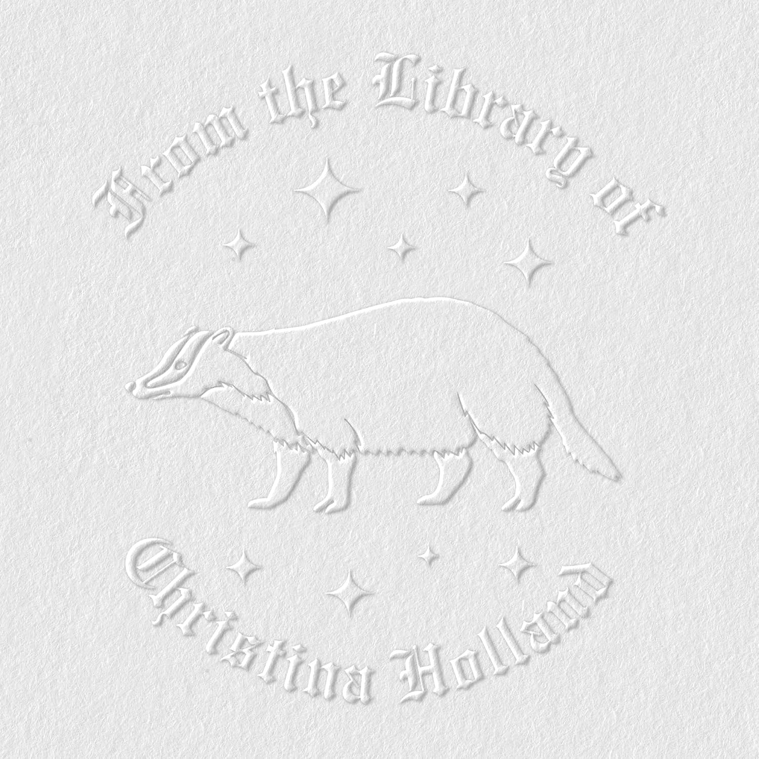 from The Library of Embossers & Stamps for Fantasy Book Readers | Custom Embosser | Custom Stamp | Ex Libris | Elevate Your Fantasy Collection of Stories and Novels (Design 8, Embosser)