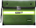6200°F Fireproof Money Bag with Lock,9 Layers of Heat Insulated Materials,Upgraded Fireproof Zipper/Reflective Strip,Water Resistant Fire Proof for Cash,A5 documents（Not Suitable for A4 Files）