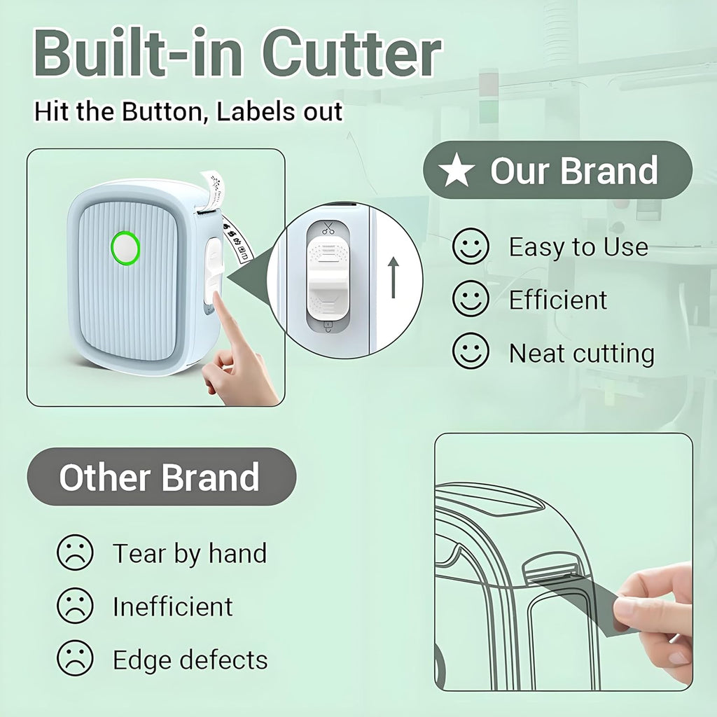 Portable Bluetooth Label Maker Machine - Pro Mini Printer with Multiple Templates, Ideal for Home, Office, and Storage Organization
