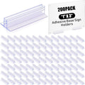 Fulmoon 200 Pcs Sign Holder, Adhesive Base Sign Holders Multiple Uses for Counters, Warehouses, Base Holders with Strong Adhesive (1*3in)