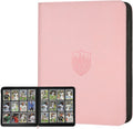 Trading Card Binder 12 Pocket, GERMUN PU Cover Card Binder for 720 Cards, Premium Trading Card Holder Folders, Double Sided Pocket Card Album for MTG, TCG (Pink)