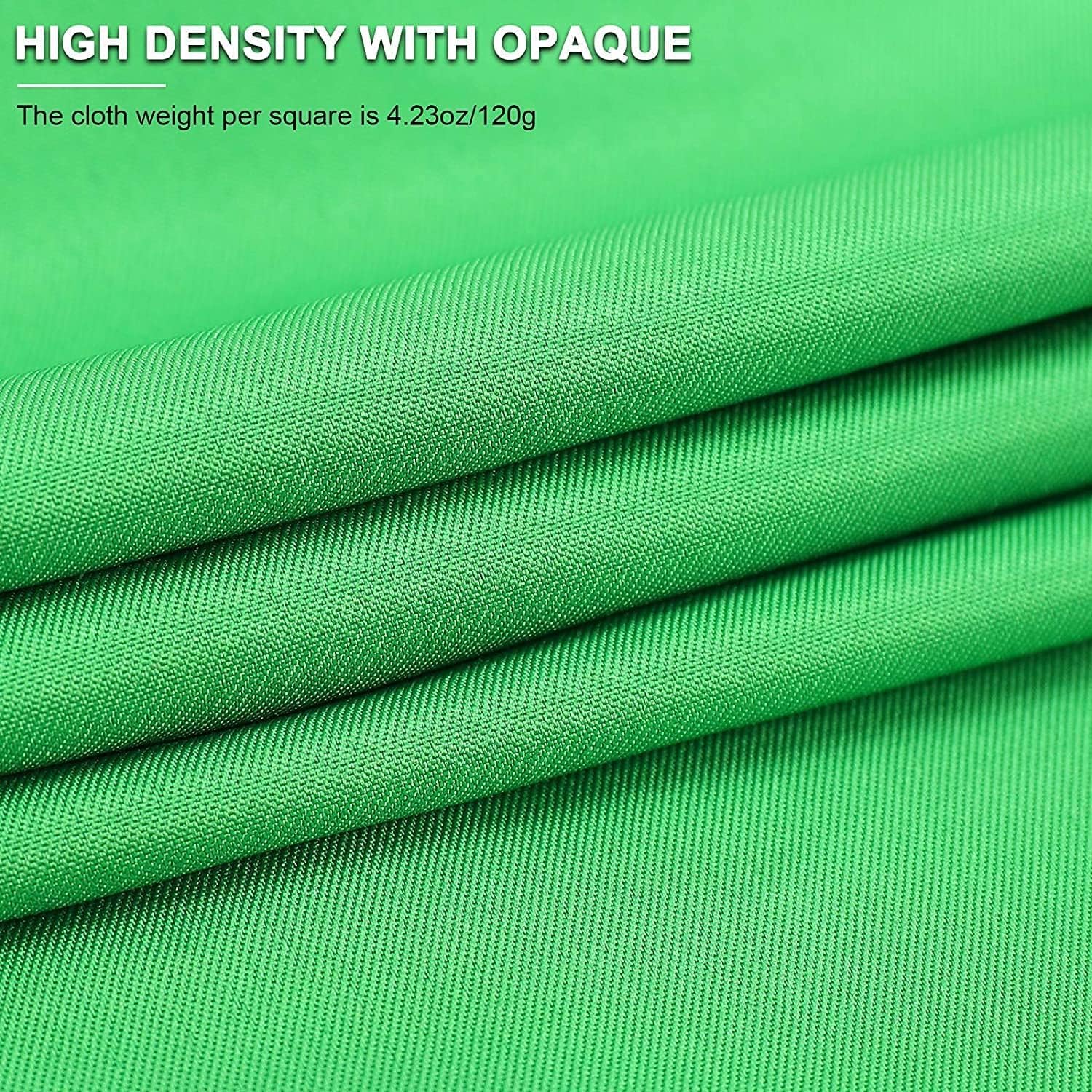Aimosen 10 X 7 FT Green Screen Backdrop for Photography, Chromakey Virtual GreenScreen Background Sheet for Zoom Meeting, Cloth Fabric Curtain for Party Decor Video Studio Calls Streaming Gaming Photo