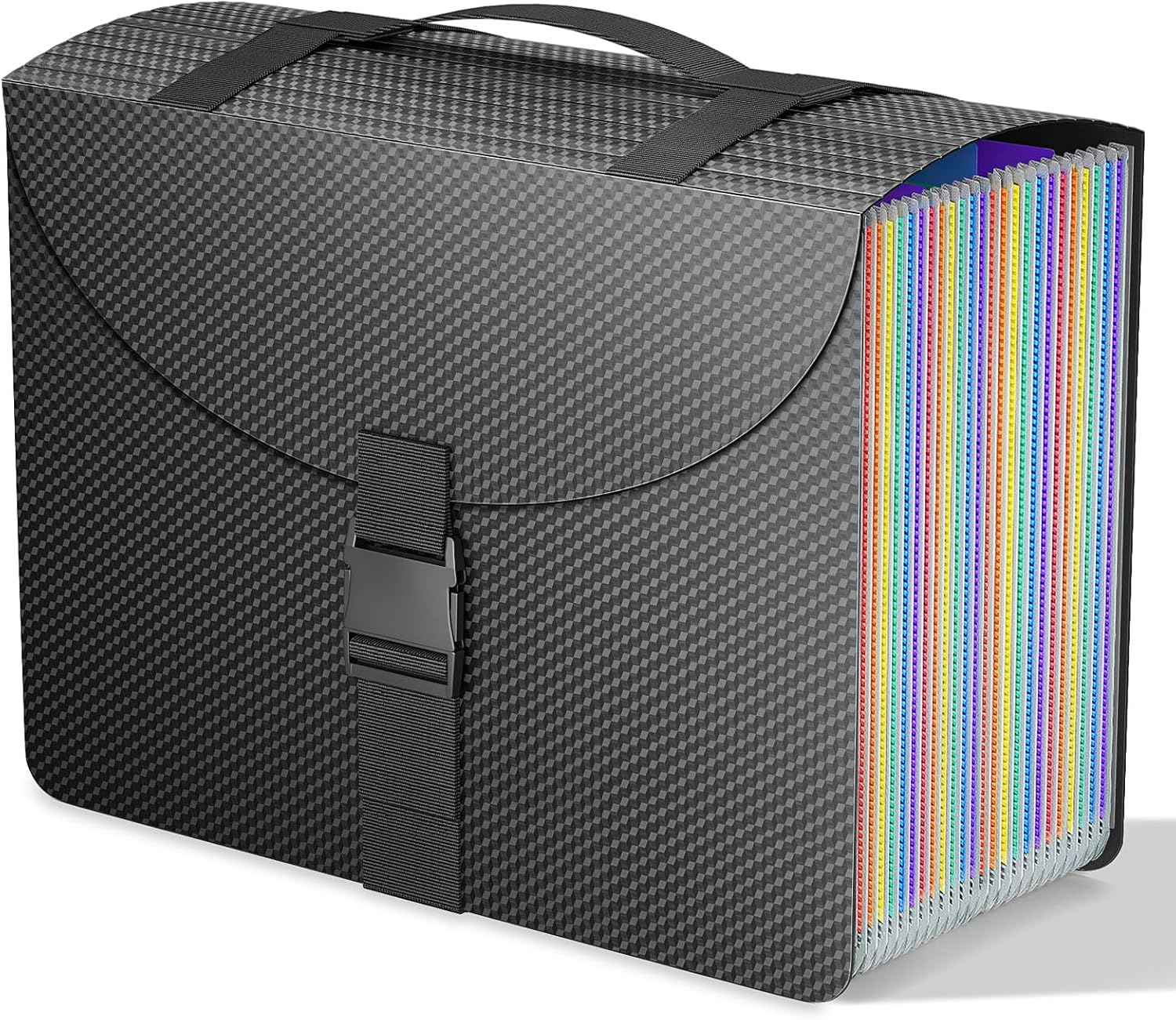 File Organizers with Handle,Portable Expanding File Folder,25 Pockets Accordion File Organizer for Receipt,Bill, A4/Letter Size Paper,Documents,a-z Tabs Include in Filing Folders Diamond