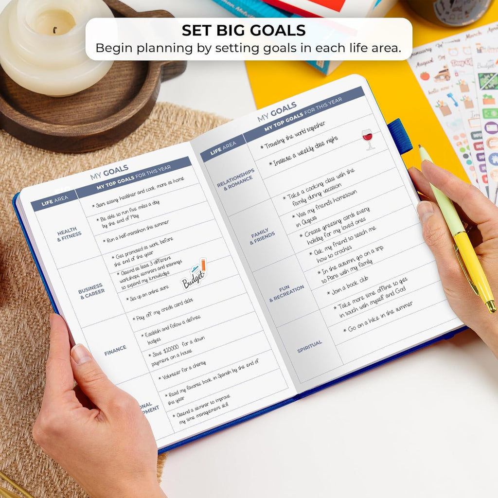 Clever Fox Planner 2nd Edition – Colorful Weekly & Monthly Goal Planner, Time Management & Productivity Organizer, Undated, A5 (Mystic Blue)