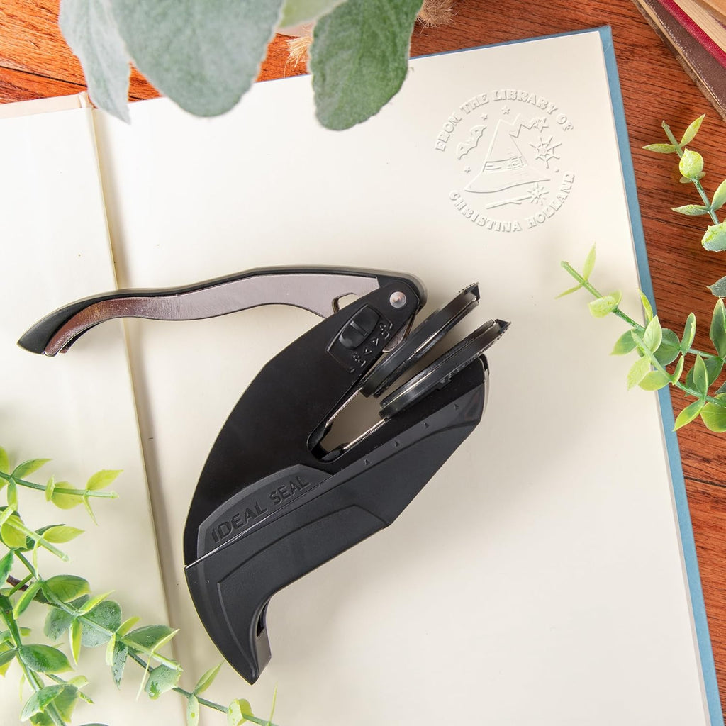 from The Library of Embossers & Stamps for Fantasy Book Readers | Custom Embosser | Custom Stamp | Ex Libris | Elevate Your Fantasy Collection of Stories and Novels (Design 20, Embosser)