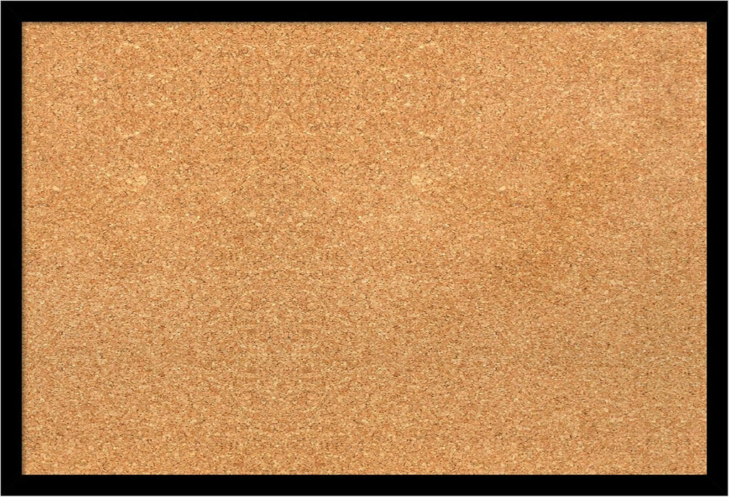 Amanti Art Natural Cork Board for Wall, 17x25 Vision Board with Black Wood Frame, Medium Corkboard Office Decor for Home Organization, Modern Contemporary Corkboard Pinboard to display items for home