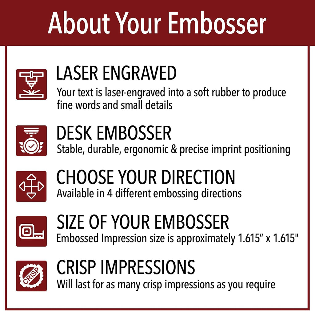Mississippi Round Notary Embosser | Official State Embosser | Official Seals | Meets State Specifications (Mississippi, Round Embosser)