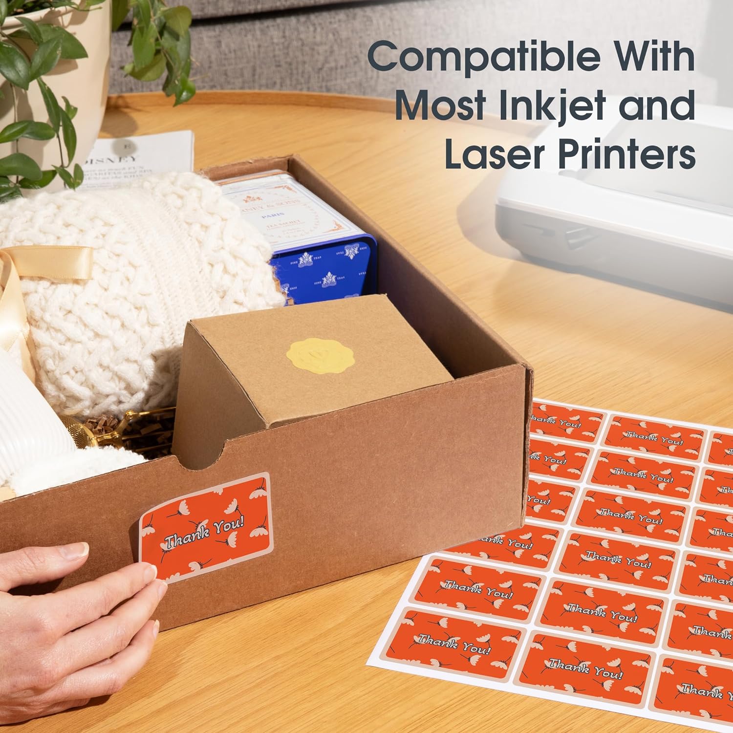 1" X 1" Square Printable Labels Compatible with Inkjet and Laser Printers - 500 Sheets, 31500 Matte White Paper Stickers for QR Codes, Barcodes, and Price Tags - Spartan Industrial