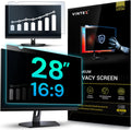 VINTEZ 28 Inch 16:9 Privacy Screen for Computer Monitor and Laptop - Anti Glare Protector Film Blue Light Filter Eye Protection - Computer Screen Privacy Shield, [1 Pack]