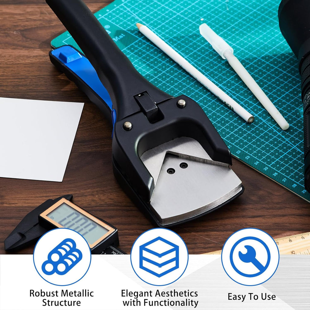 Lasnten Corner Rounder Punch, 2mm Radius (6/64") Hand Tool Cutter Applied for PVC Card Cutting, Heavy Duty Rounded Edge Circle Rounding Maker Clipper
