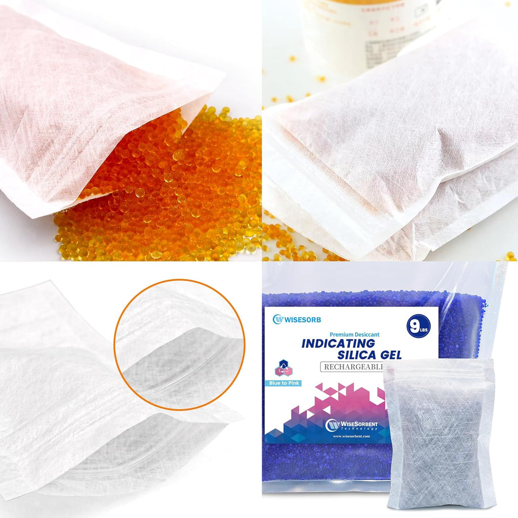 10 Packs Breathable Paper Bags, 6.3 by 8.2 Inch Zip Lock Storage Bags for Small Items, Silica Gel Beads, Desiccant, Jewelry, Samples