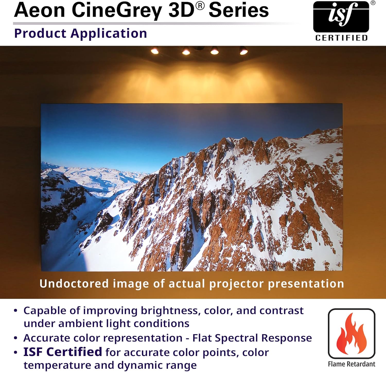 Elite Screens 158 inch CLR/ALR Projector Screen 16:9 4K, Standard Throw Projection, Edge Free Ambient Light Rejecting Grey for Indoor Movie Screen Home Theater - Aeon CineGrey 3D- AR158DHD3