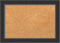 Amanti Art Natural Cork Board for Wall, 15x21 Vision Board with Black Wood Frame, Small Corkboard Office Decor for Home Organization, Modern Corkboard Pinboard to Display Items for Home Organization