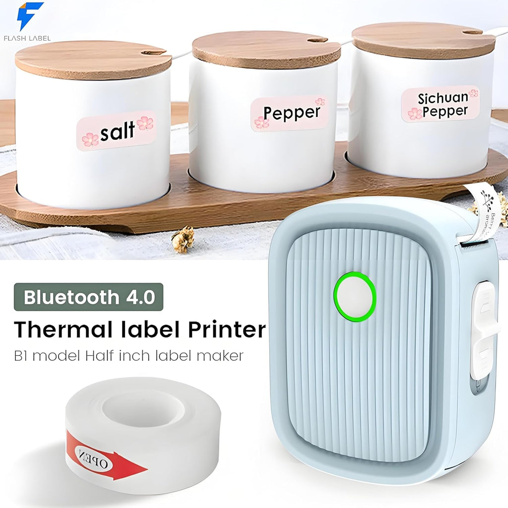 Portable Bluetooth Label Maker Machine - Pro Mini Printer with Multiple Templates, Ideal for Home, Office, and Storage Organization