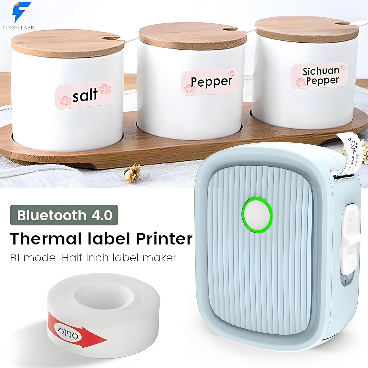 Portable Bluetooth Label Maker Machine - Pro Mini Printer with Multiple Templates, Ideal for Home, Office, and Storage Organization