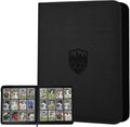 Trading Card Binder 12 Pocket, GERMUN PU Cover Card Binder for 720 Cards, Premium Trading Card Holder Folders, Double Sided Pocket Card Album for MTG, TCG (Black)