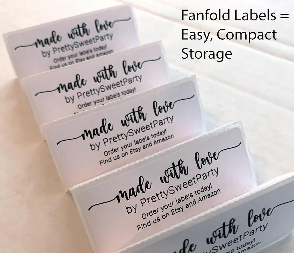 White Address Labels for Business - Personalized Return Address Labels, Custom Mailing Labels, Shipping Stickers for Envelopes and Packages (Sans Serif Font)