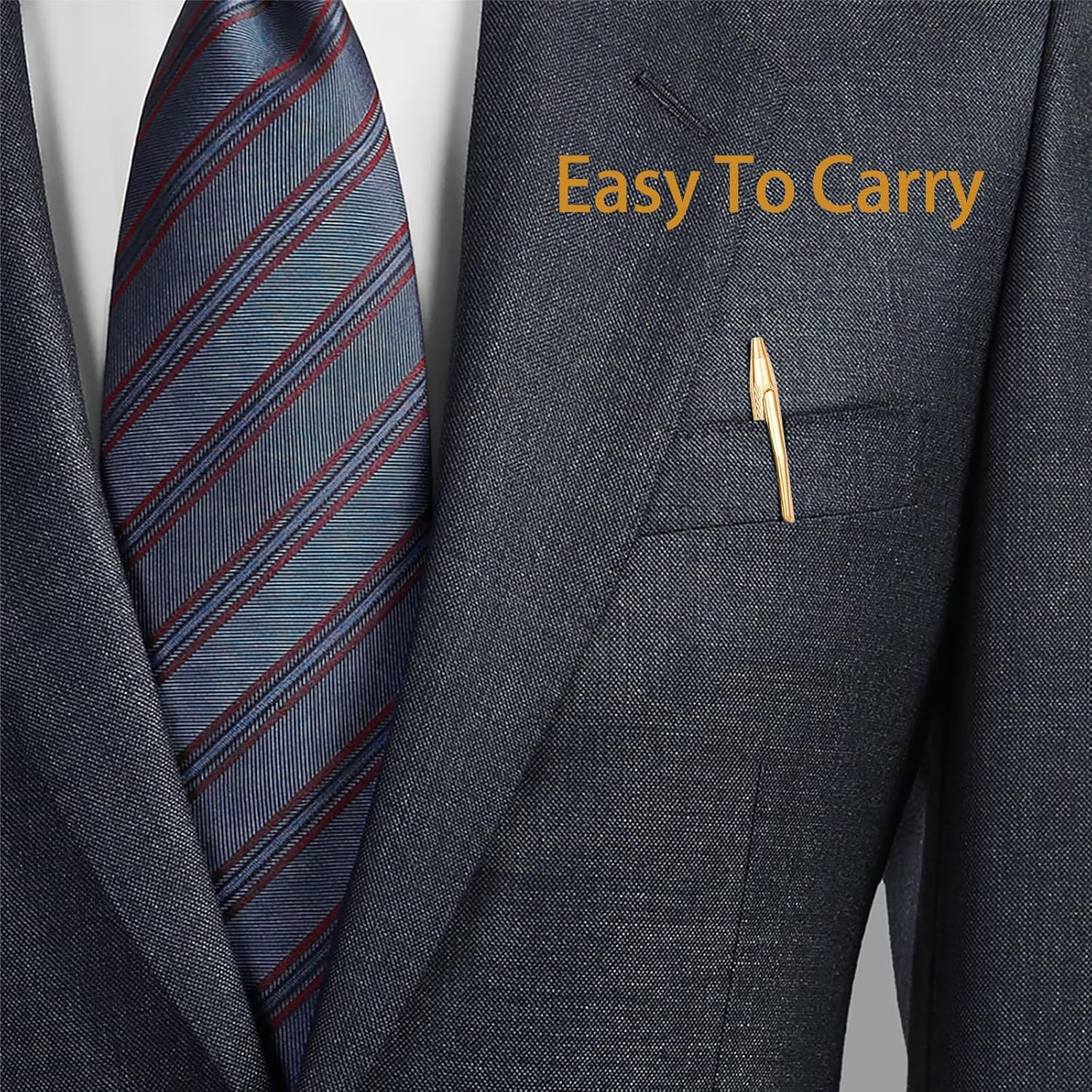 Cambond Ballpoint Pens Gold Pen - Nice Pens for Wedding Guest Book for Gift Smooth Writing Pen with Black Ink 1.0mm Medium Point, 3 Pens with 3 Refills (Gold)