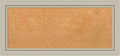 Amanti Art Natural Cork Board for Wall, 16x34 Vision Board with Silver Wood Frame, Medium Corkboard Office Decor for Home Organization, Casual Corkboard Pinboard to display items for home organization