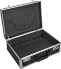 File Organizer Storage Box - 16.8 x 12.1 x 6 Inch Large, Portable Locking Storage Totes with Dual Combination Locks, Lock Boxes for Personal Items, Cash, Briefcase - Black