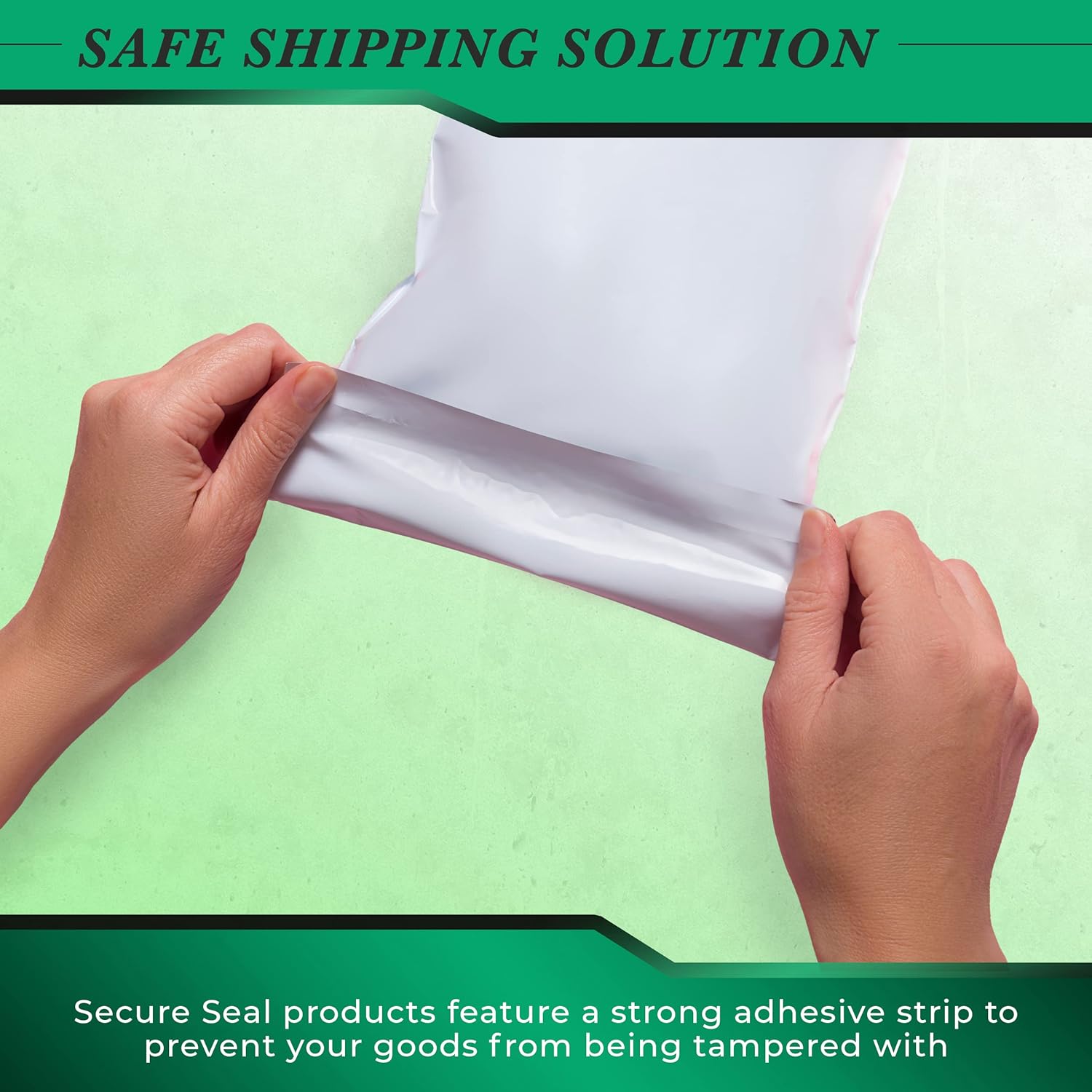 100 Pack Secure Seal White Poly Mailers - 19x24 Safe Shipping Bags - E-Commerce Self Sealing 2 Mil Poly Envelopes for Shipping