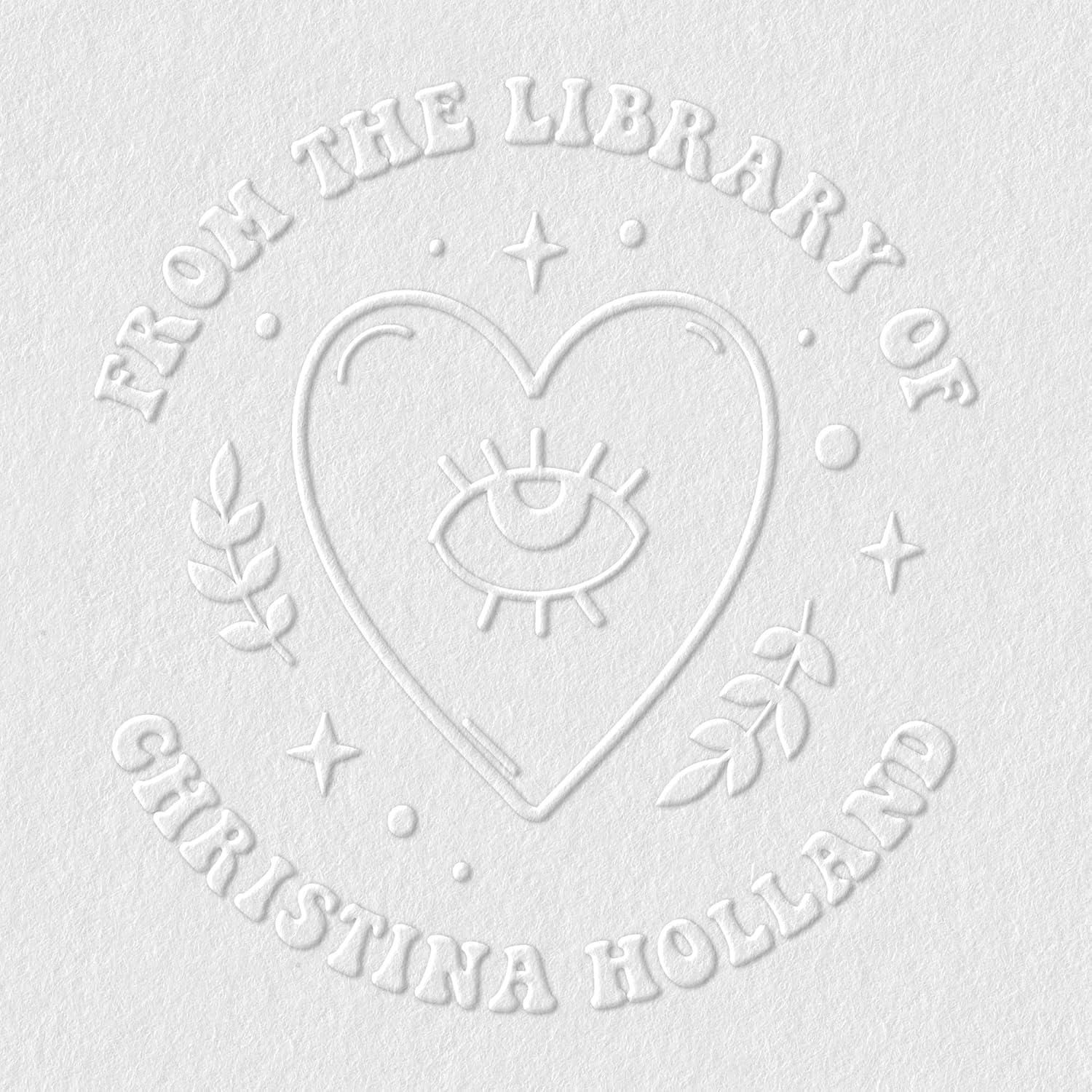 from The Library of Embossers & Stamps for Fantasy Book Readers | Custom Embosser | Custom Stamp | Ex Libris | Elevate Your Fantasy Collection of Stories and Novels (Design 7, Embosser)