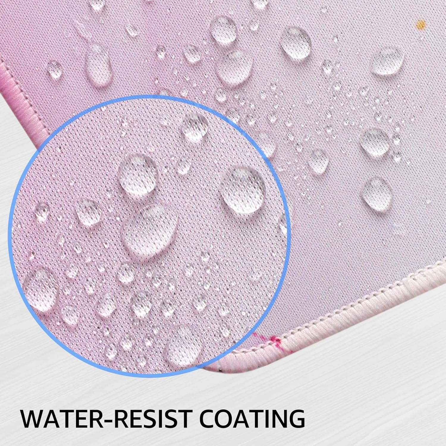 KTRIO Large Gaming Mouse Pad with Stitched Edges, Extended Mousepad with Superior Micro-Weave Cloth, Non-Slip Base, Water Resist Keyboard Pad for Gamer, Office & Home, 31.5x15.7in, Pink Marble