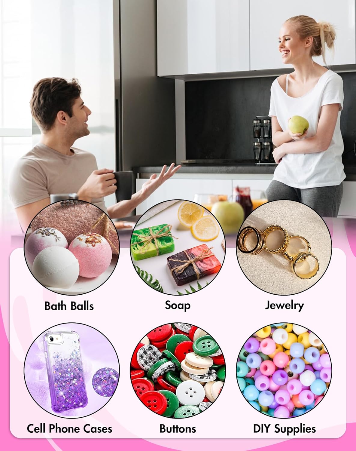 100 Pack Resealable Packaging Bags for Small Business Double-Sided Color Smell Proof Bags for Food Storage Flat Bags (White, 4.7" x 7.1")