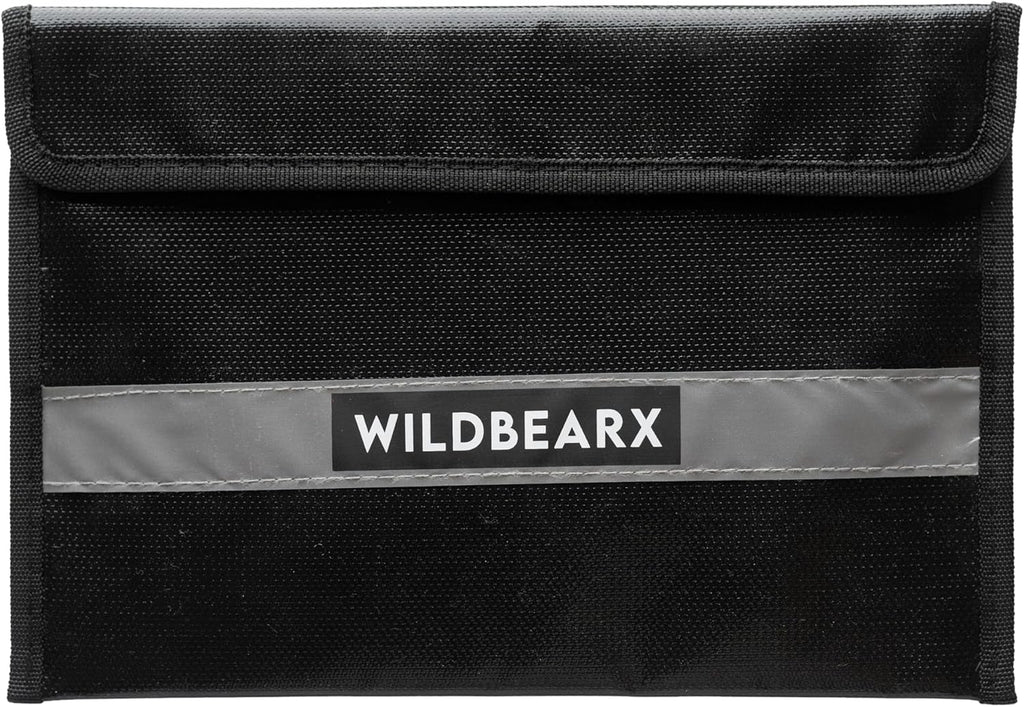 Fireproof and Waterproof Document Bag – 11" x 7.5" Fire Resistant Safe Storage Document Bags with Zipper Cash, Money, Passport, Files & Valuables – Home & Office Safety Bag