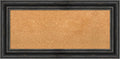 Amanti Art Natural Cork Board for Wall, 17x35 Vision Board with Black Wood Frame, Medium Corkboard Office Decor for Home Organization, Country Rustic Corkboard Pinboard to Display Items for Home