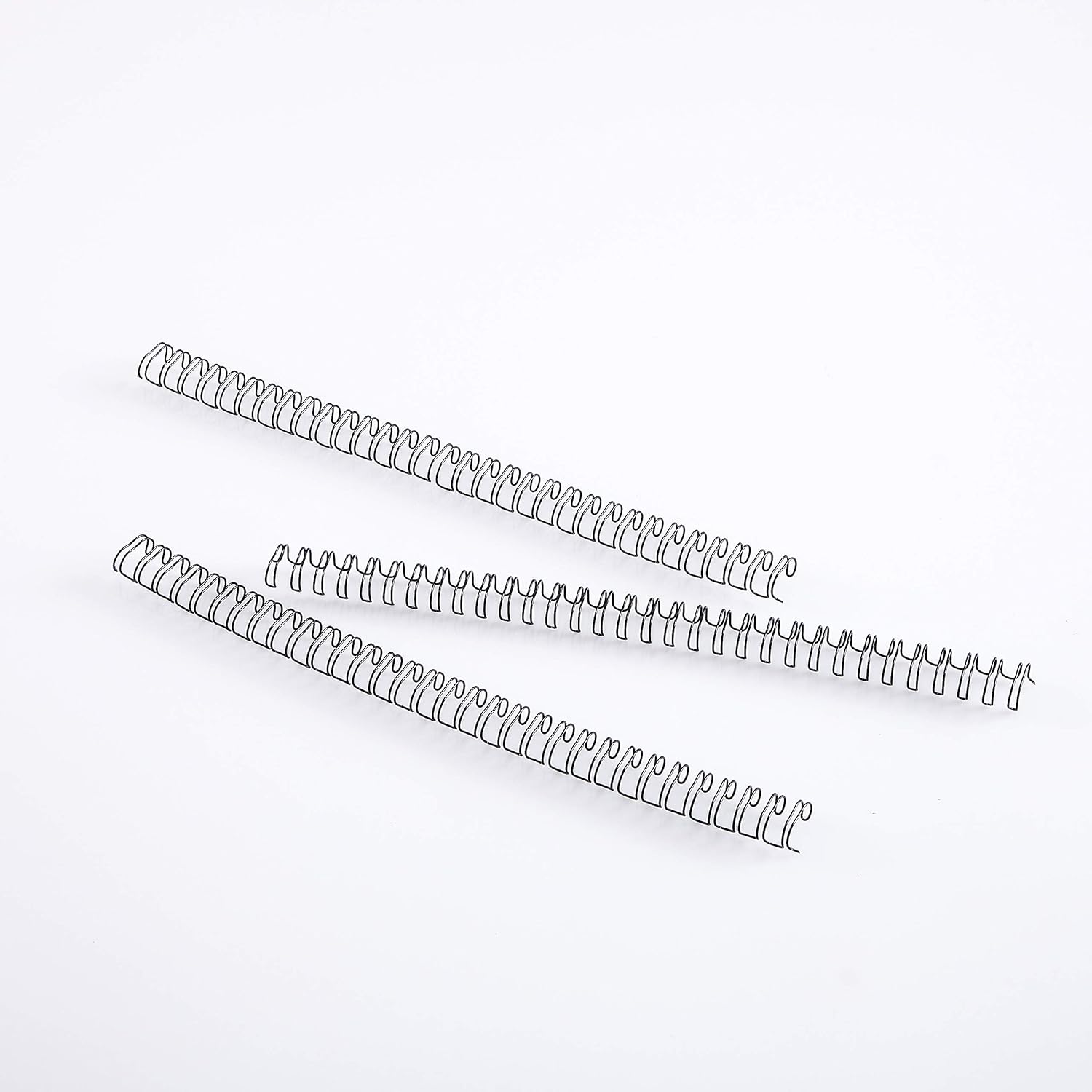 BNC Double Loop Wire Binding Rings Letter Size 3:1 Loops 32 Holes Black Color Pack of 100 (9/16 Inches)