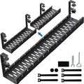 No Drilling Extendable Under Desk Cable Management, Metal Cable Management Tray Under Desk with Clamp, Retractable Power Strip Cord Holder for Wire Management 31Inch (1 Pack Black or white random 31')