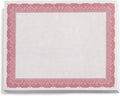 PaperDirect Stratton Gray Standard Certificate Paper, Maroon Border, 8 1/2 Inch x 11 Inch, 28lb Parchment, Certificates and Awards Paper, 100 Count, For School, Work, Diplomas & Award Certificates