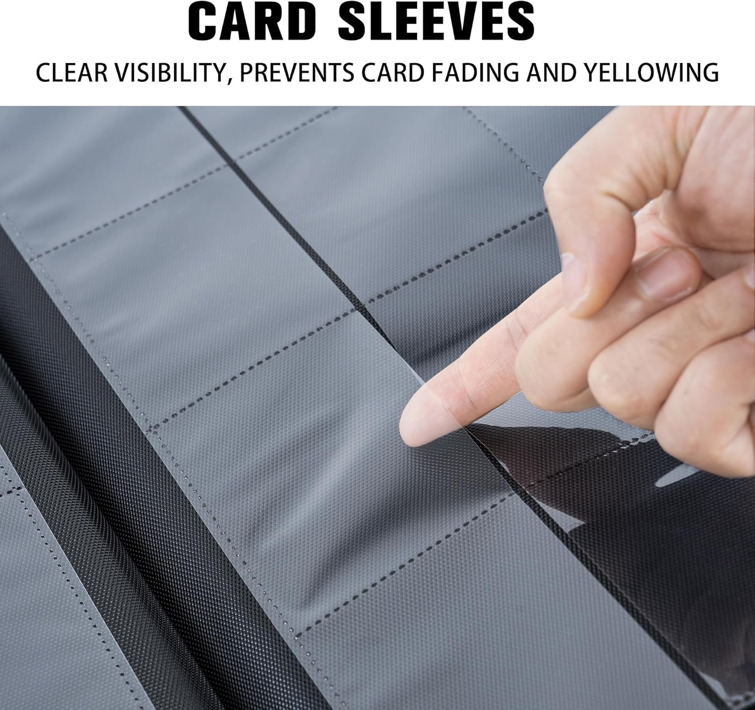 Premium 1000+ Pockets Card Binder,16 Pockets Card Binder Ringless Side Loading Trading Card Album Folder for TCG -Dark Orange