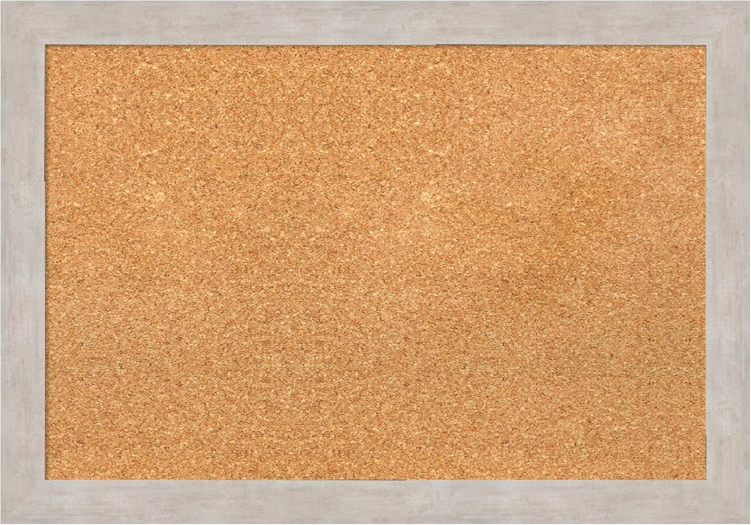Amanti Art Natural Cork Board for Wall, 19x27 Vision Board with Silver Wood Frame, Medium Corkboard Office Decor for Home Organization, Casual Corkboard Pinboard to display items for home organization