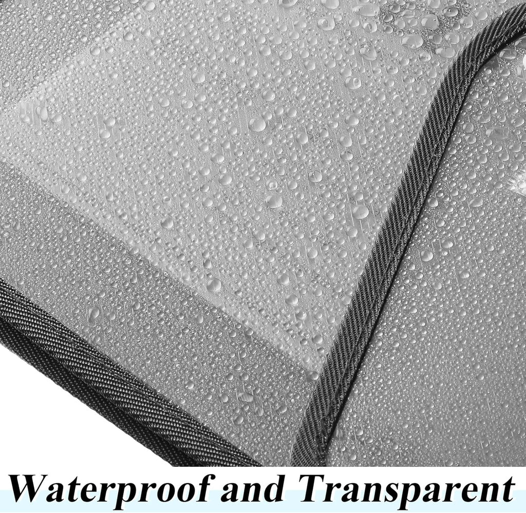 10 Pieces Plastic File Folders Envelope Expanding File Wallet Organizer Documents Folder with Snap Closure and Pocket, A4 Size Waterproof Transparent Pouch(Grey,Horizontal)