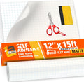 Laminating Roll Self Adhesive Durable Clear Vinyl Laminate Roll for Anti-Glare Surface (Matte 12" x 15' 1 5mil)