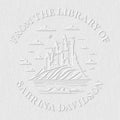from The Library of Embossers & Stamps for Fantasy Book Readers | Custom Embosser | Custom Stamp | Ex Libris | Elevate Your Fantasy Collection of Stories and Novels (Design 2, Embosser)