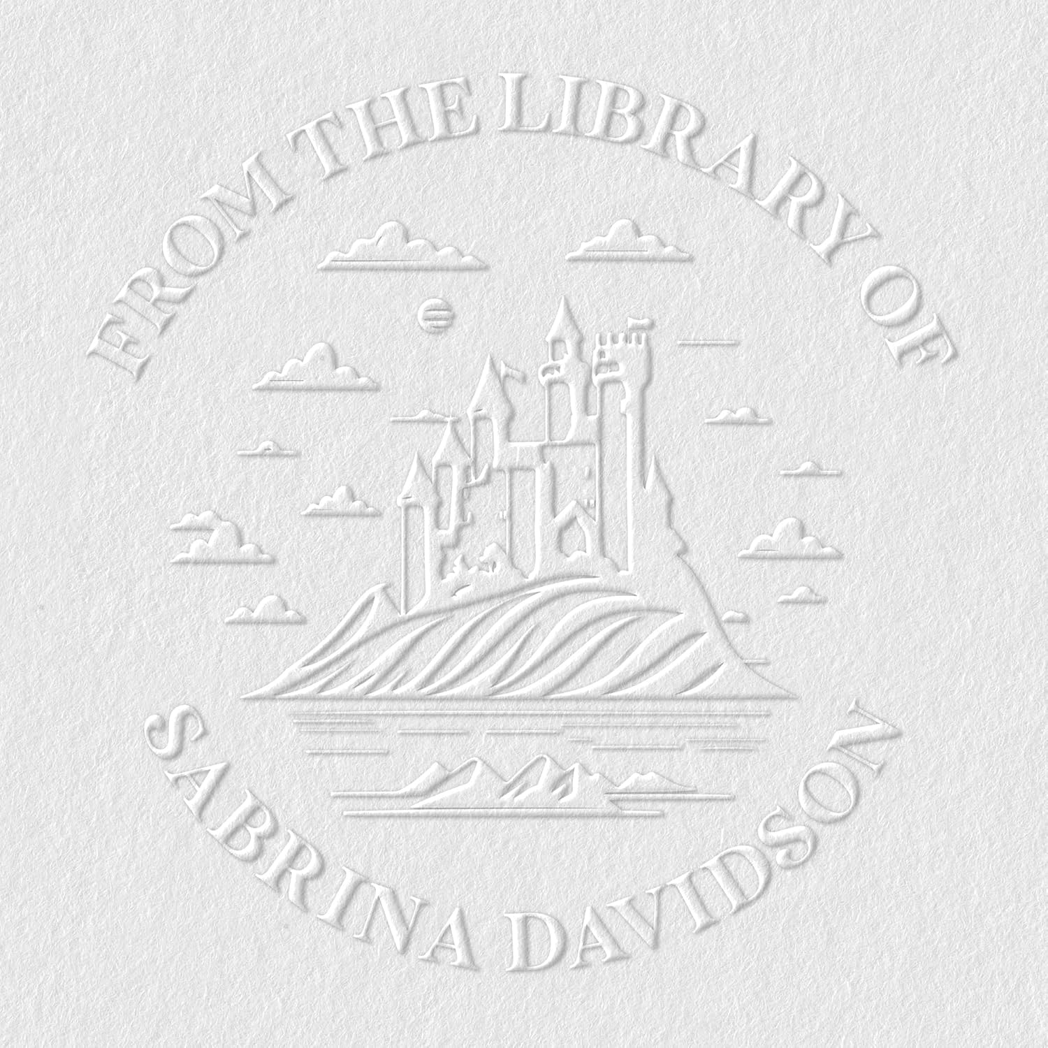from The Library of Embossers & Stamps for Fantasy Book Readers | Custom Embosser | Custom Stamp | Ex Libris | Elevate Your Fantasy Collection of Stories and Novels (Design 2, Embosser)