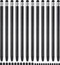 LINFANC 12Pcs Black Stylus Pen for Touchscreen, 2-in-1 High Precision & Sensitivity Stylus Pen for iPhone/iPad/Android Smartphones and Tablets Compatible with All Touch Screens