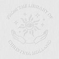 from The Library of Embossers & Stamps for Fantasy Book Readers | Custom Embosser | Custom Stamp | Ex Libris | Elevate Your Fantasy Collection of Stories and Novels (Design 18, Embosser)