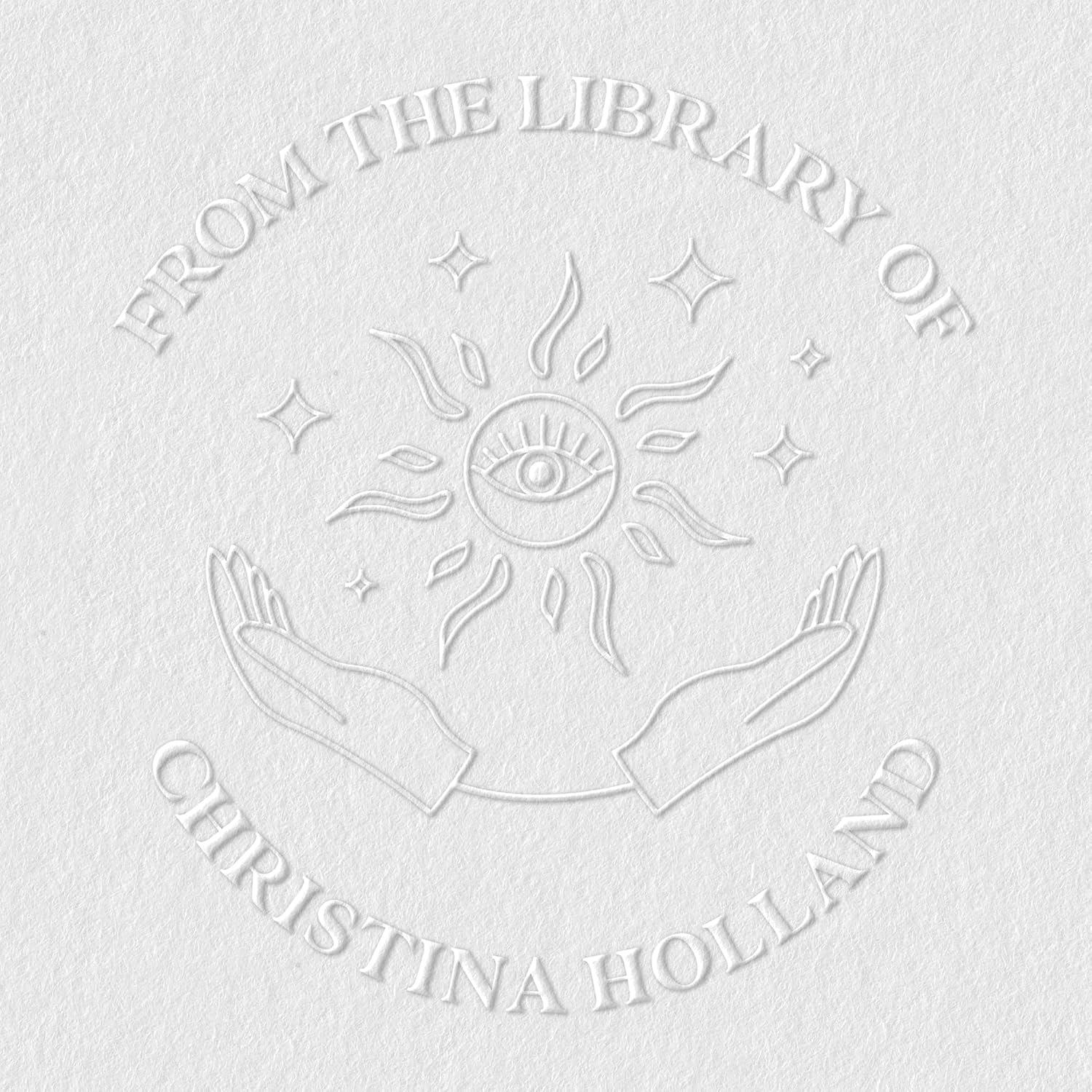 from The Library of Embossers & Stamps for Fantasy Book Readers | Custom Embosser | Custom Stamp | Ex Libris | Elevate Your Fantasy Collection of Stories and Novels (Design 18, Embosser)