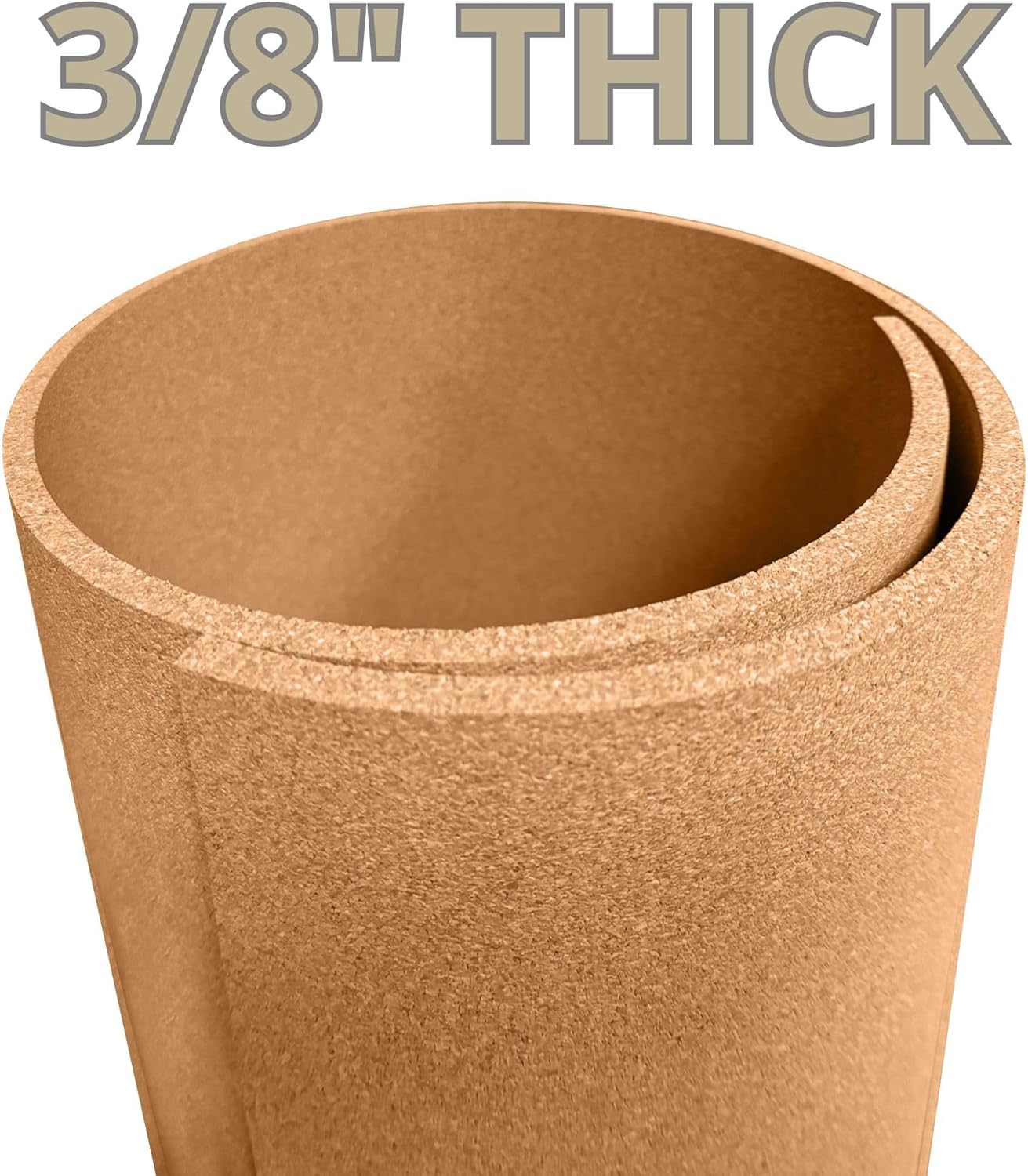Manton Cork Premium Cork Roll - 4' x 8' x 3/8", 100% Natural Facing Grade Material for Bulletin Boards, Decorative Photo and Message Push Pin Displays - Perfect for Home, School, and Office
