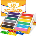 336 Packs Colored Pencils Bulk Classroom, Colored Pencils for Kids 12 Assorted Colors, Coloring Pencil Set Plus 36 Sharpeners, Pre-sharpened Color Pencils, Back to School Supplies Bulk for Teachers