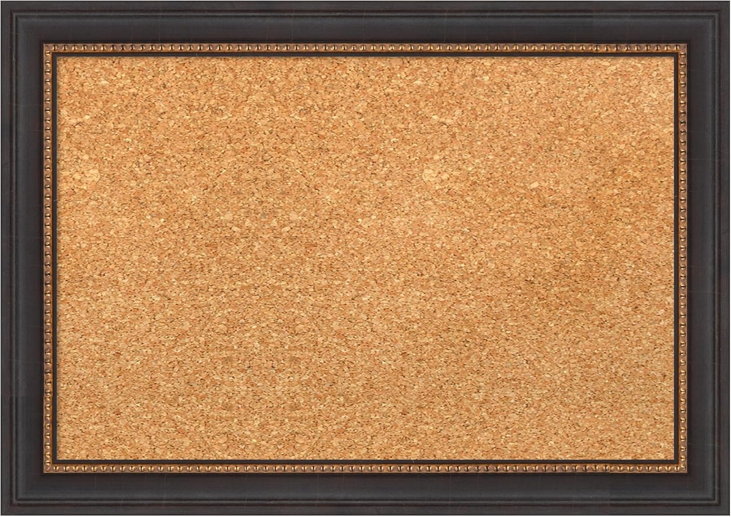 Amanti Art Natural Cork Board for Wall, 15x21 Vision Board with Black Wood Frame, Small Corkboard Office Decor for Home Organization, Traditional Corkboard Pinboard to Display Items for Home