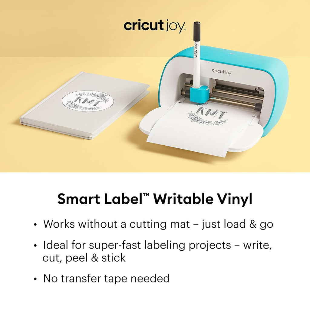 Cricut Joy Machine and Smart Label Vinyl, Pen Pack and Tool Set Bundle - Portable Craft Cutting Machine and Writable Vinyl - DIY Home, Office, Classroom and Food Organization, Label Maker and Supplies